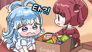 Kobo gets so happy after getting so many snacks from MarineAnimated HololiveEng sub [upl. by Herring82]