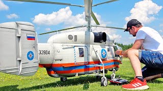 XXXL HOMEBUILT RC KAMOV KA32 TRANSPORT SCALE MODEL HELICOPTER FLIGHT DEMONSTRATION [upl. by Aninad]