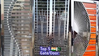 simple fancy metal and steel gate design  simple gate grill design  steel gate design for home [upl. by Chon]