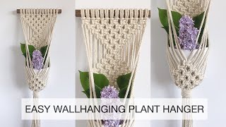 HOW TO MAKE A MACRAME WALLHANGING PLANT HANGER  MACRAME TUTORIAL  EASY MACRAME PLANTHANGER 3 [upl. by Felic843]