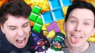 Dan vs Phil  EXTREME TETRIS [upl. by Elrebmik993]