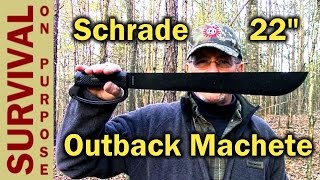 Schrade 22quot Outback Machete Review  Survival Gear [upl. by Kippar816]