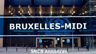 Annonces vocales SNCB EMMA en gare de BruxellesMidi 1re partie le vendredi 20092018 [upl. by Kroy]