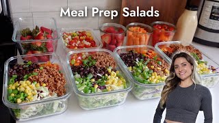 Meal Prep Salads That Will Last a Week How to Keep Salad Fresh Longer Nutritarian Plant Based [upl. by Anitsim]