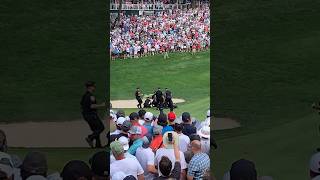 CHAOS Protestors getting tackled amp handcuffed on the 18th green at The Travelers via ripkj24 [upl. by Leuamme545]