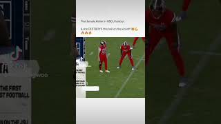 Wow The best kicker in college football is a Woman Watch until the end watchnow foryou seo diy [upl. by Blasien]