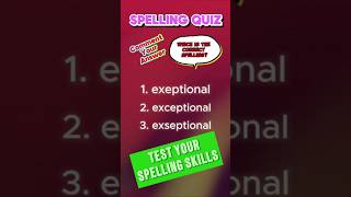 Can You SPELL It Right Quick Spelling Challenge💥 shorts quiz spelling [upl. by Sofie]