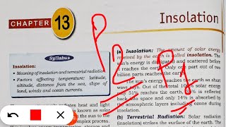 ICSE Class 9 geography chapter 13 Insolation [upl. by Korella]