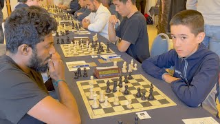 Adhiban vs 12yo Andy Woodward  2022 Sunway Sitges Chess Festival [upl. by Sparkie505]