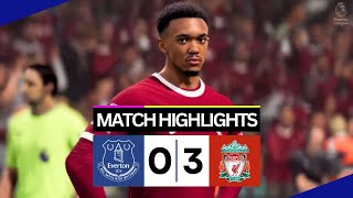 Trent nets Brace in Merseyside Derby🔥 Everton 03 Liverpool  FC24 EPL Highlights [upl. by Paxton380]