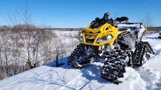 850 XMR Outlander on Backcountry tracks [upl. by Marashio]