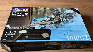 First Impressions  Revell 1350 Tirpitz Platinum edition part 1 [upl. by Annawd277]