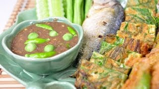 Shrimp Paste Dip Nam Prik Ka Pi  Thai Food [upl. by Jana]