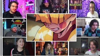 Zenitsu play Shamisen  Demon Slayer Season 2 episode 9  Reaction Mashup [upl. by Attenej]