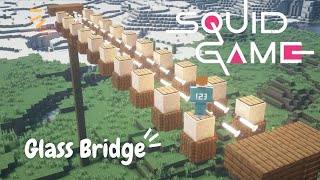 Minecraft  How to make a working squid game Glass Bridge [upl. by Otcefrep7]