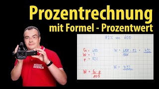 Prozentrechnung mit Formel  Prozentwert berechnen  Schritt für Schritt  Lehrerschmidt [upl. by Letty]