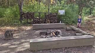 Ice Age Trails backpacking site at the Lapham Peak unit in the Kettle Moraine State Forest WI [upl. by Ardnasirhc]