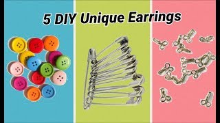 5 DIY stunning earrings making at home [upl. by Ardni]