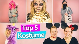 5 coole KOSTÜMIDEEN für Karneval Fasching Halloween  Last Minute Verkleidung selber machen DIY [upl. by Birgit]