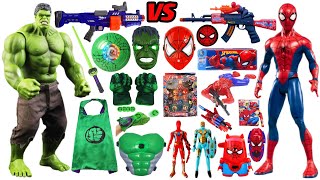 Spiderman VS Hulk Toys Collection Unboxing ReviewCloak，Robots，Mask，gloves，Shield，Laser sword [upl. by Alemaj]