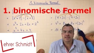 1 binomische Formel  quadratische Gleichungen  Mathematik  Lehrerschmidt [upl. by Arocet636]