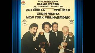 Bach  Concerto For Two Violins  Stern Perlman  Mehta [upl. by Eiram]