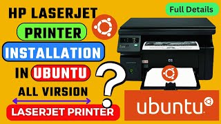 how to install HP LaserJet Printer on Ubuntu  HP M1136 Printer install in Ubuntu  HP printer [upl. by Atirres]