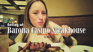 Eating at Barona Casino Steakhouse  San Diego Restaurant Review [upl. by Hodges]