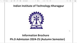 IIT Kharagpur PhD Forms csirnet entranceexam [upl. by Rosalinde]