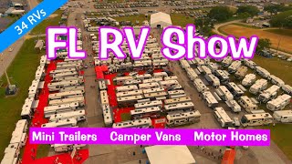 FL RV Show  Mini Trailers Camper Vans Motor Homes [upl. by Aynwad]