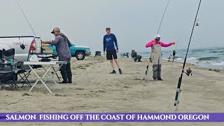 Salmon Fishing Social Security Beach Warrenton Oregon [upl. by Kokaras]