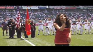 Jasmine V sings the National Anthem at the LA Galaxy Soccer Match [upl. by Sal489]