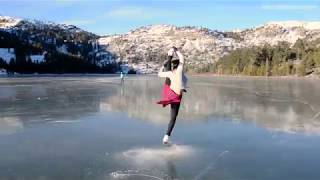 EPIC Figure Skating on FROZEN LAKE [upl. by Irahcaz]