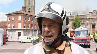 Fakenham Town Centre fire May 2014 news report [upl. by Neeloj979]