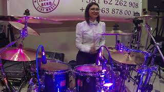 Miljana Bubanj GoPro cam Ocajne Domacice Bend Nesvil DRUMS GIRLS [upl. by Yleik]