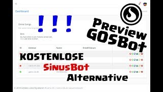 GOSBot  Kostenlose Sinusbot Alternative Preview [upl. by Acilegna]