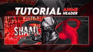 Tutorial How To Make An ANIME HeaderBanner in Photoshop  FREE TEMPLATE 🎨 Extremely Easy [upl. by Alehcim876]