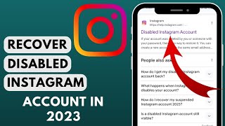 How to Recover Permanently Disabled Instagram Account 2023  Disabled Instagram Account Recovery [upl. by Nnyl896]