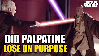 Did Palpatine Lose on Purpose to Mace Windu [upl. by Schnorr485]