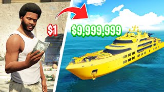 BUYING THE CHEAPEST VS MOST EXPENSIVE BOAT IN GTA 5 [upl. by Shepherd373]