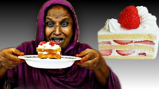 Tribal People Try Shortcake For The First Time [upl. by Annahsit]