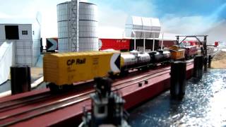 N Scale Rail Barge operationswmv [upl. by Nafri]