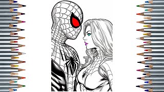 Spidermans Secret Romance EXPOSED Peter Parker and Gwen Stacy are Kissing SpiderMan Kissing [upl. by Hanoj]