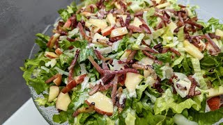 Knackiger Endiviensalat mit Speck und leckerem Dressing 🥰 einfaches und schnelles Rezept Salat [upl. by Nalid]