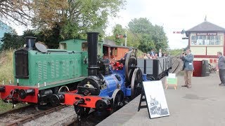 HD The Blue Circle quotFergusquot Giving Train Rides at Rushden Transport Museum 09092017 [upl. by Lyndsie269]