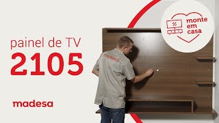 Montagem do Painel para TV Alfa 2105  Madesa Móveis [upl. by Ecnaret125]