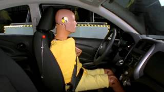 Crash Test 2012  Nissan Versa  Tiida  Latio Side Impact IIHS [upl. by Anatollo268]