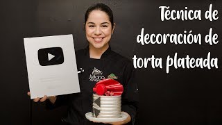 TÉCNICA DE DECORACIÓN DE TORTA PLATEADA [upl. by Irok257]