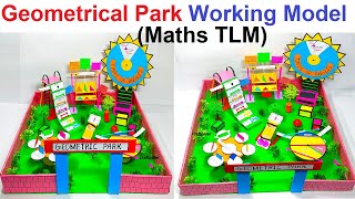 geometrical park working model  maths tlm  maths project  diy  simple  craftpiller  3d [upl. by Daggett]