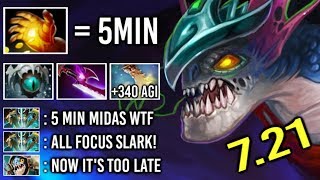 OMG 5 Min Hand of Midas Slark vs Counter Pick 340 Agi Cancer Gameplay by QO 721 Dota 2 [upl. by Attiuqram]